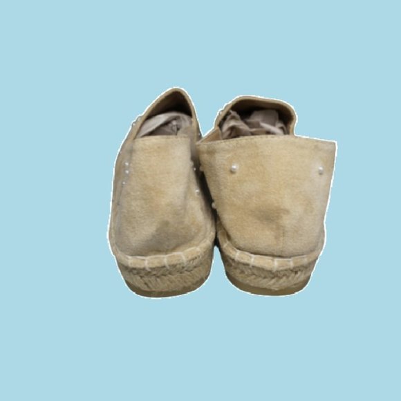 CHANEL Pearl Embellished Suede Espadrilles Shoes 40 10 Logo Suede 2017 NEW - Picture 6 of 10